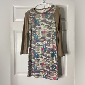 Fantastic Fawn Camo Mini Dress | Cactus Floral Print | M